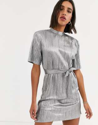 bershka silver dress