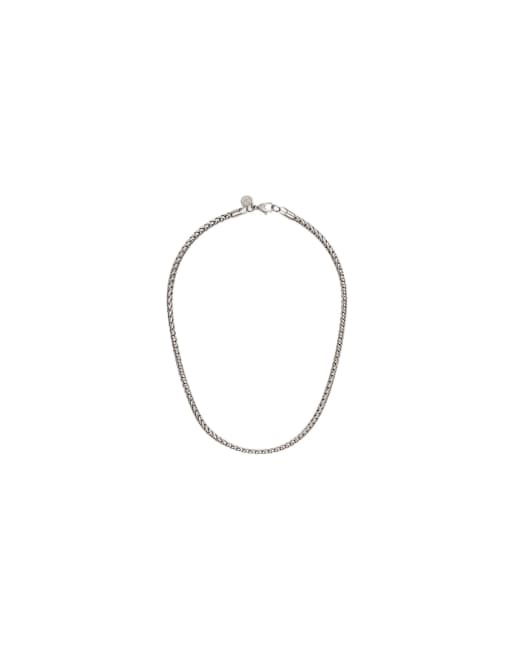 Bershka Tubular steel chain in silver, 5 of 5