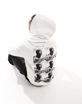 Bershka Tupac hoodie in white