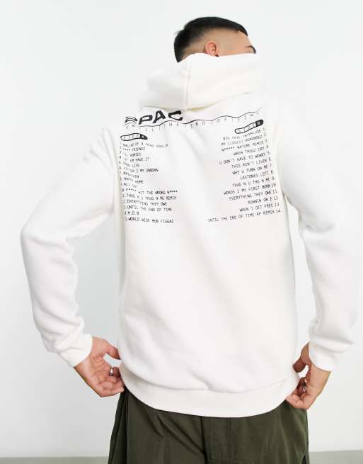 2pac white shop hoodie