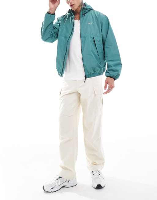 Bershka - Turkis windbreaker i nylon, 2 af 4