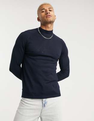 navy turtleneck sweater