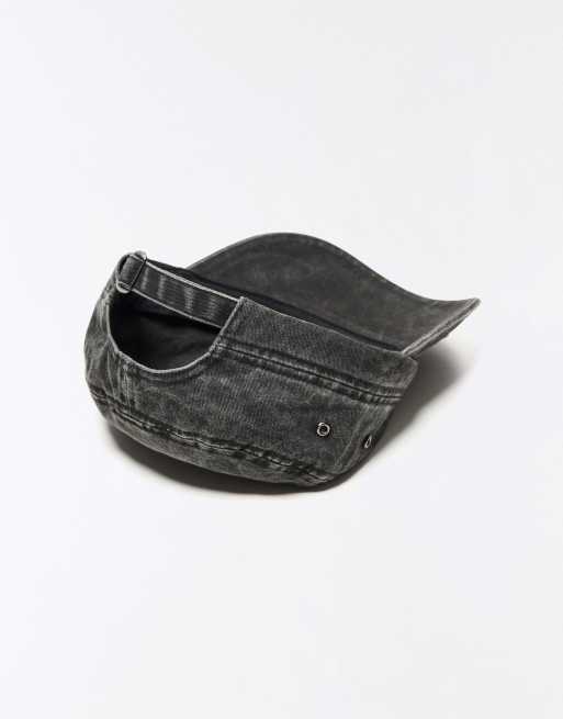 Bershka Twill cap in black, 3 of 3