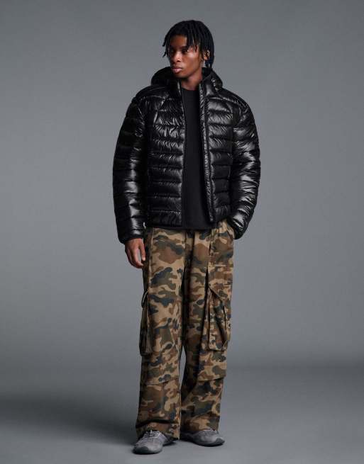 Bershka Ultralight padded jacket in black, 2 of 6