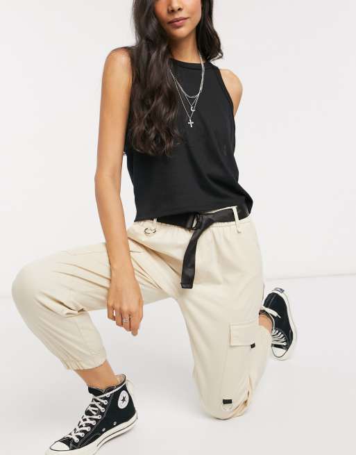 ecru cargo pants