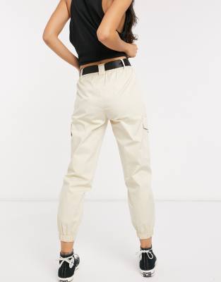 belted cargo jumpsuit