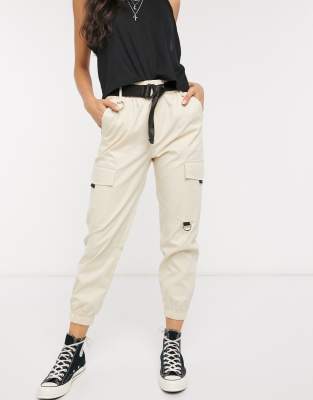 belted cargo trousers