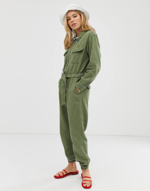 Utility jumpsuit hot sale bershka