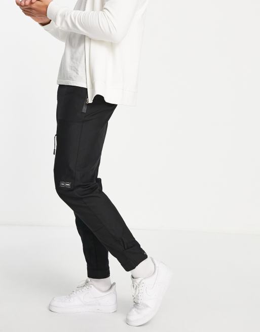 Bershka utility cargo pant in black ASOS