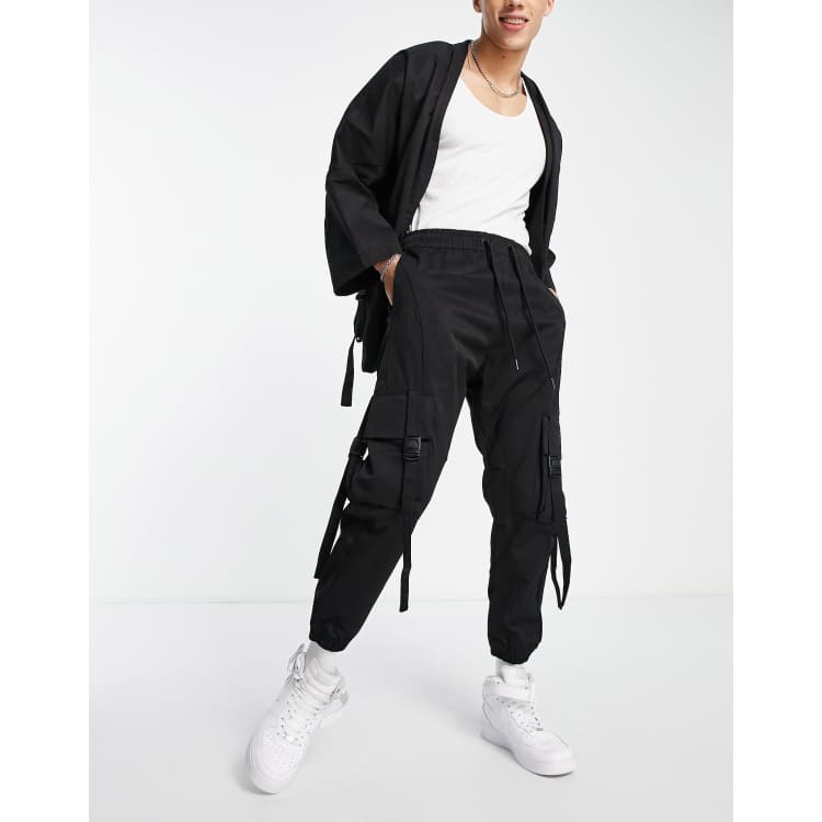 ASOS DESIGN combat jogger with pockets and chain detail