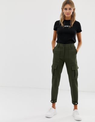 bershka utility cargo pants