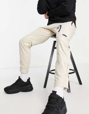 bershka beige cargo pants