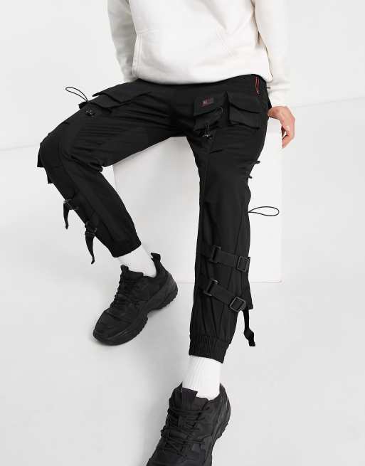 Bershka utility cargo trousers in beige, ASOS