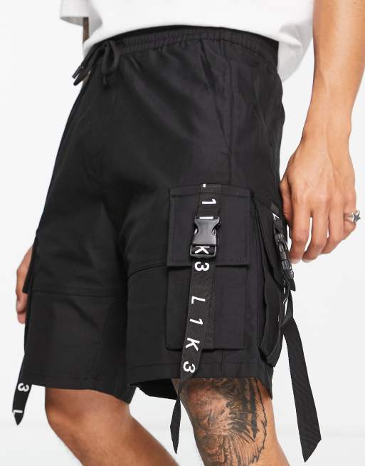Bershka - Utility-cargoshorts i sort