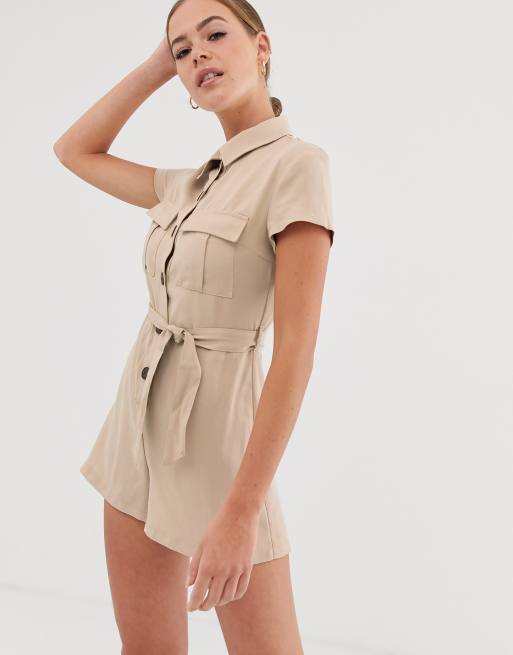 Utility store jumpsuit bershka