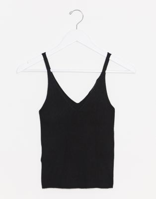 asos black vest top