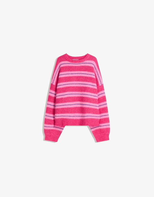 Bershka - Veelkleurige sweater in roze