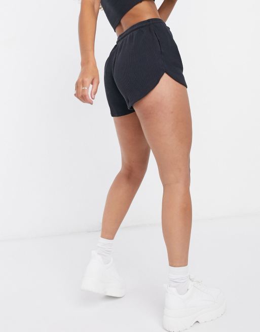 Bershka Venice Beach Short de course d ensemble en jersey Noir