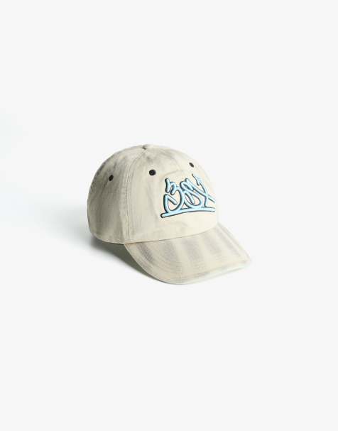 Bershka - Vervaagde pet met borduursel in beige - view 1