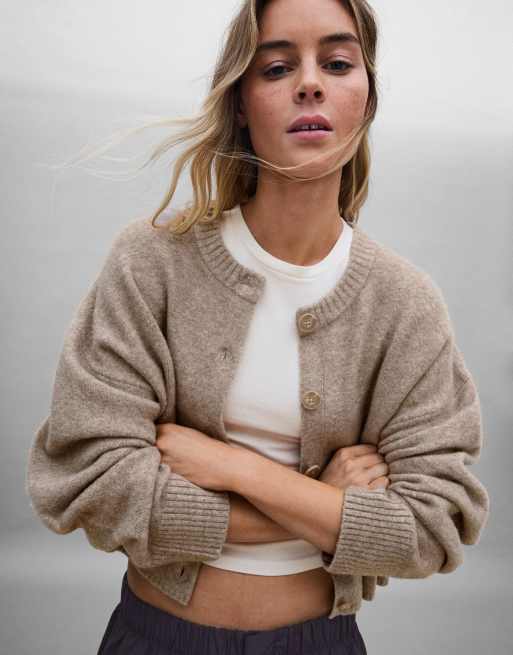 Bershka - Vest met ronde hals en knopen in grijs, 2 van 5