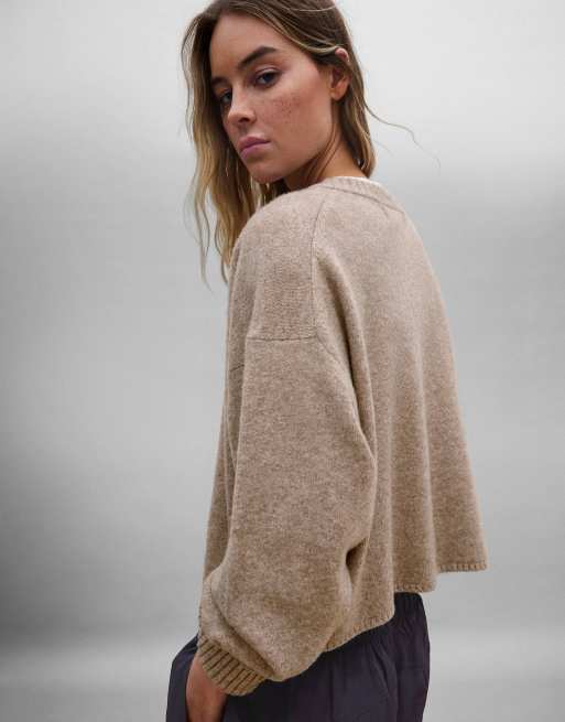 Bershka - Vest met ronde hals en knopen in grijs, 3 van 5