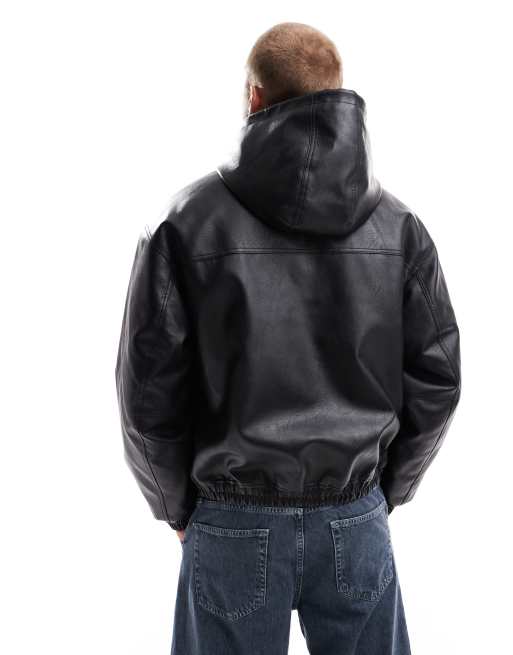 Bershka veste en cuir homme sales