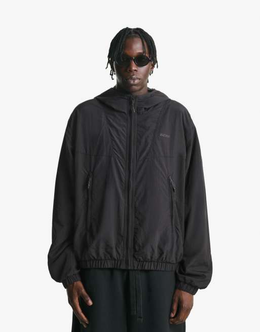Bershka - Veste à capuche technique - Noir