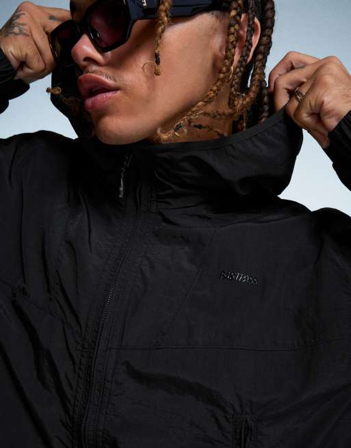 Bershka - Veste à capuche technique - Noir