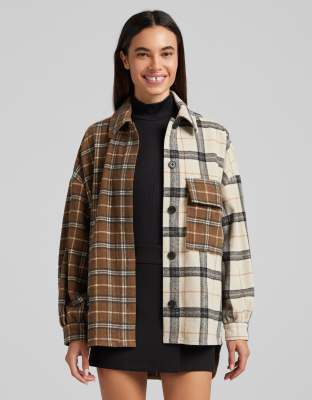 Veste Femme Berkertex Taille 19-20 - Camel, Doublure à Carreaux Vert/crème, Capuche Amovible - Parfaite Pour Toutes Saisons