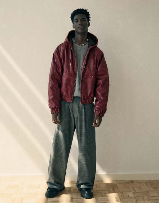 Bershka veste cloutée bordeaux, 7 de 7