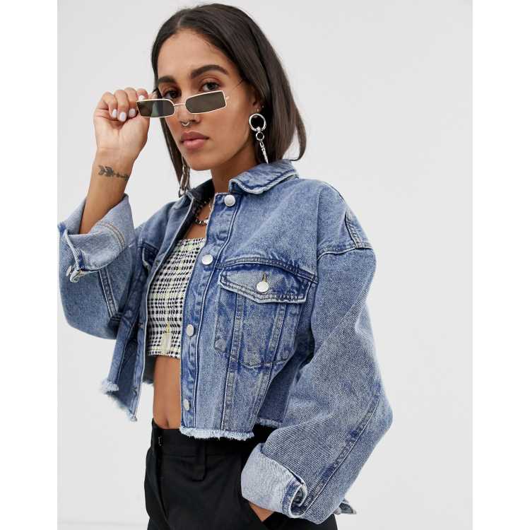 Veste en jean bershka hot sale