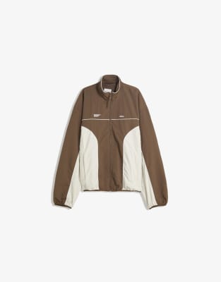 Bershka - Veste de sport technique - Marron-Brown