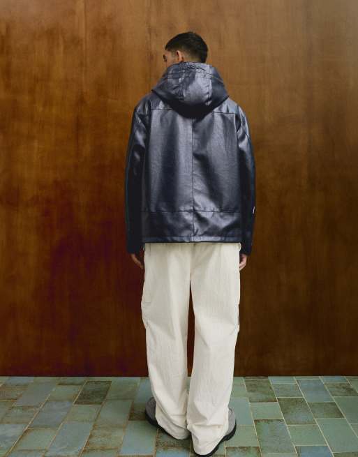 Bershka veste effet cuir marine, 4 de 6