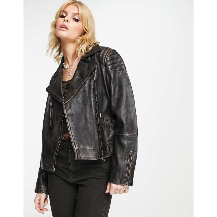 Veste en best sale cuir longue bershka