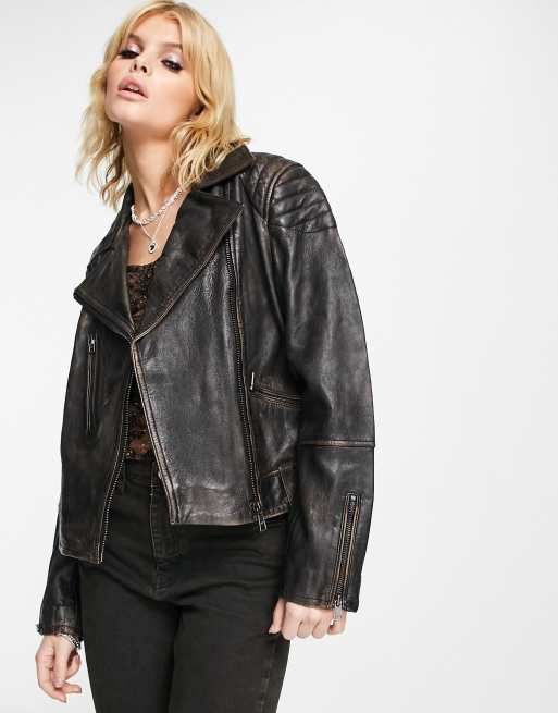 Veste en best sale vrai cuir