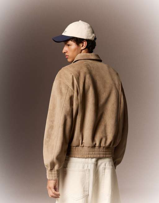 Bershka - Veste en imitation daim - Blanc, 3 de 4
