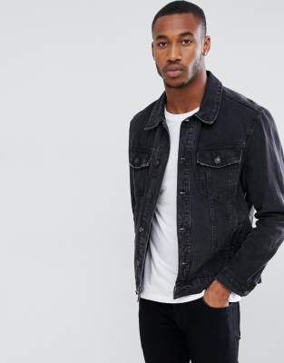 veste en jean noir