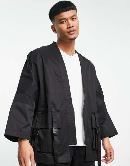 Veste kimono noir sale