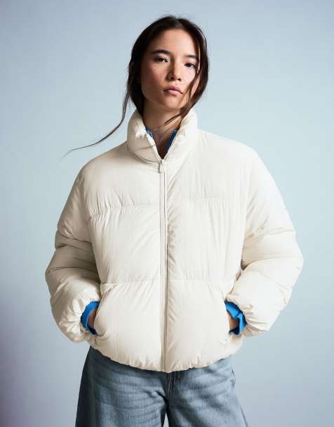 Bershka veste matelassée écru - view 1