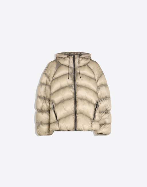 Bershka veste matelassée effet translucide kaki, 5 de 5