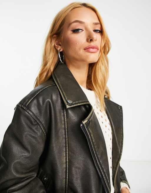 Veste en 2025 simili cuir bershka