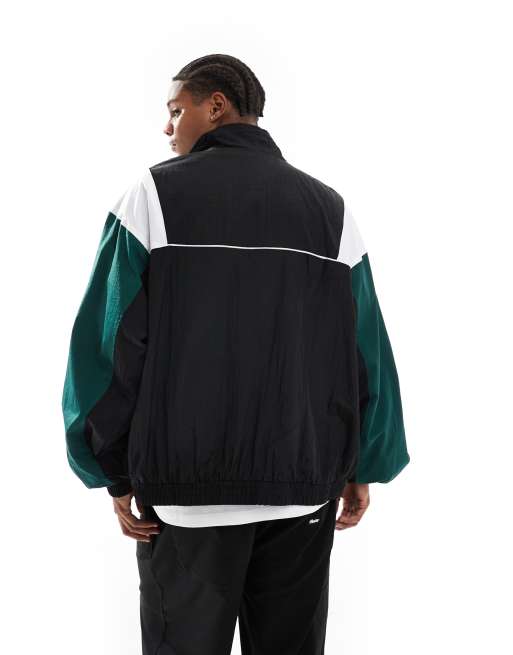 Bershka Veste retro a empiecements Noir