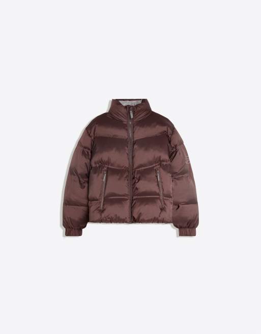 Bershka veste technique matelassée marron, 5 de 6