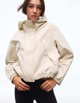 Bershka - Veste technique résistante à l'eau et au froid - Camel-Neutre