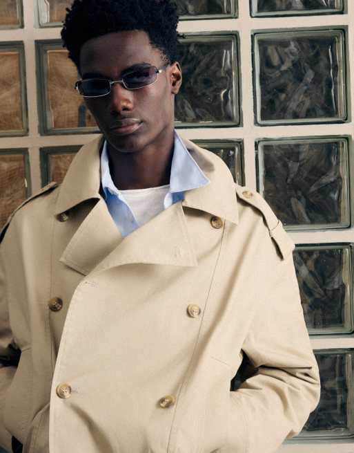Bershka veste trench courte camel, 4 de 6