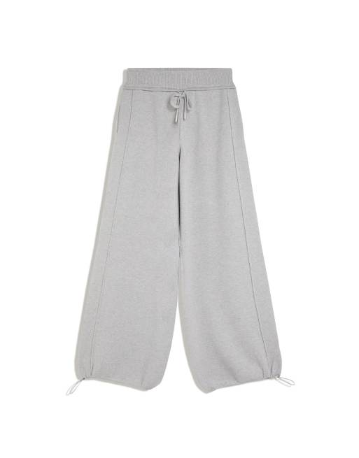 Bershka vida joggers i ljusgrått, 4 av 4