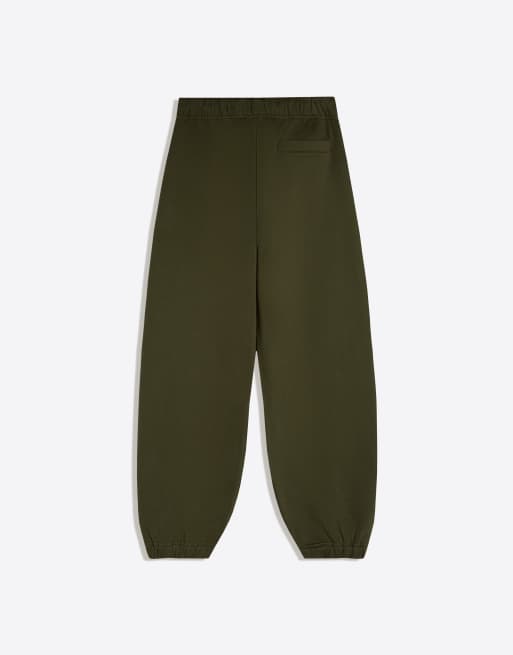 Bershka vida joggingbyxor i grönt, 6 av 6