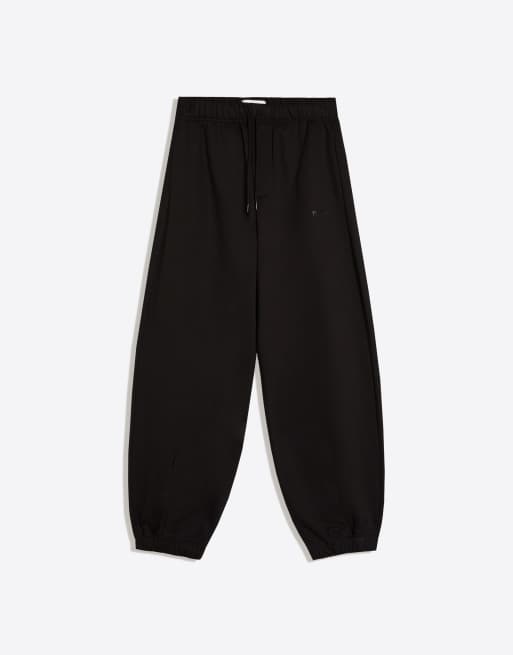 Bershka vida joggingbyxor i svart, 5 av 6
