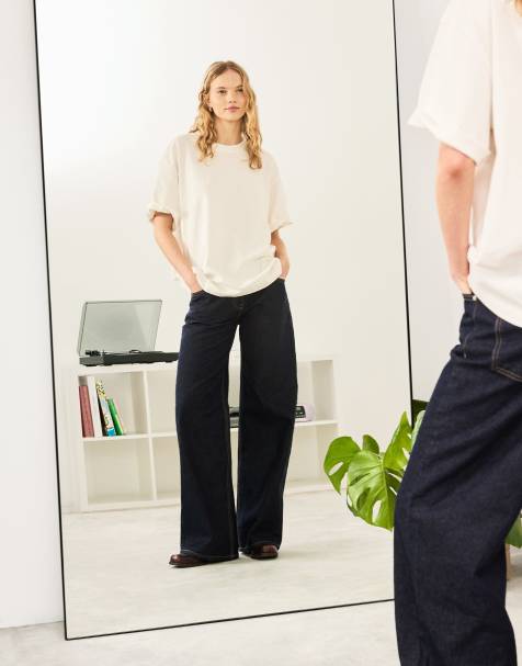 Bershka – Vit, kraftig t-shirt i bomull och oversize med korta ärmar - view 1