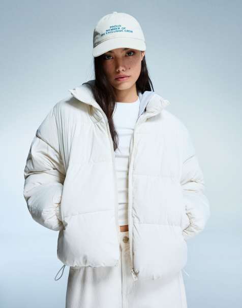 Bershka – Vit pufferjacka - view 1